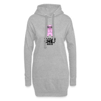 Chef Spruch - Hoodie-Kleid - Grau meliert - Vorne