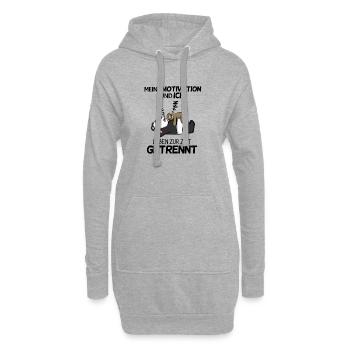 Motivation Spruch lustig - Hoodie-Kleid - Grau meliert - Vorne