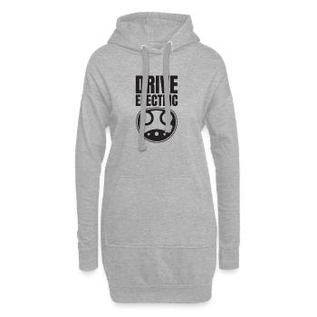 Drive Electric Supercharge - Fans de voitures électriques - Sweat-shirt à capuche long Femme - gris chiné - Devant
