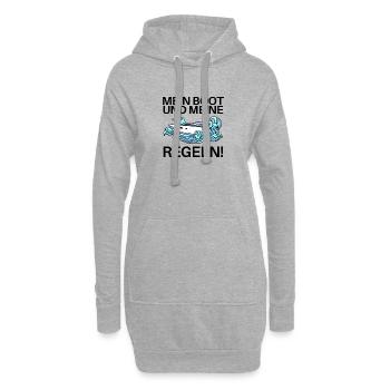 Boote Motorboot Regeln Spruch lustig - Hoodie-Kleid - Grau meliert - Vorne