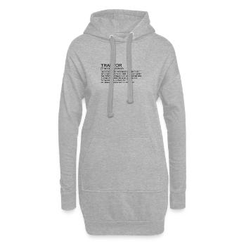 Definition Traktor Landwirtschaft Landwirt Mais - Hoodie-Kleid - Grau meliert - Vorne