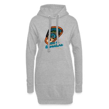 Aventure de camp d’été : Profitez - Sweat-shirt à capuche long Femme - gris chiné - Devant