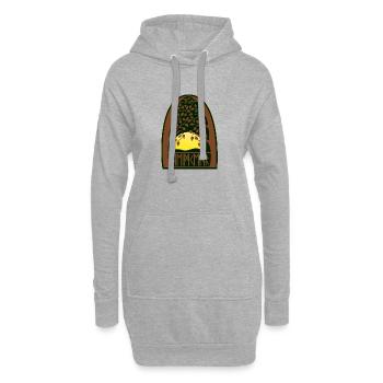 Sonnenaufgang - Runen - Heimkehr - Hoodie-Kleid - Grau meliert - Vorne