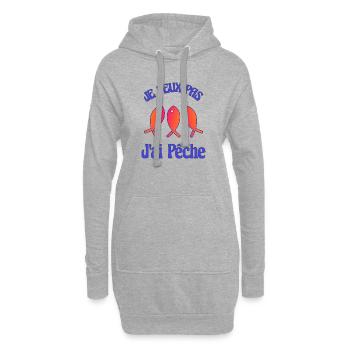 ANGELN. ICH KANN NICHT - Hoodie-Kleid - Grau meliert - Vorne