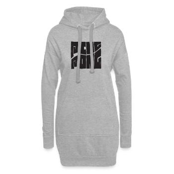 Tennis de table avec batte de tennis de table Ping Pong - Sweat-shirt à capuche long Femme - gris chiné - Devant