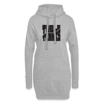 Tennis de table avec batte de tennis de table Ping Pong - Sweat-shirt à capuche long Femme - gris chiné - Devant