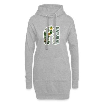 Herbstlicher Fußabdruck Umwelt Klima Shirt - Hoodie-Kleid - Grau meliert - Vorne