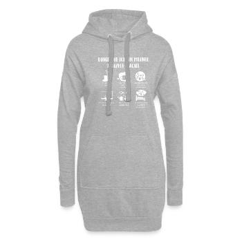 Jardin, Loisirs, Jardinier, Jardinier, Dictons, Dames - Sweat-shirt à capuche long Femme - gris chiné - Devant