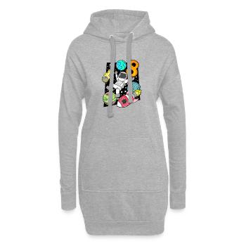 8 Fusée astronaute garçon d’anniversaire - Sweat-shirt à capuche long Femme - gris chiné - Devant