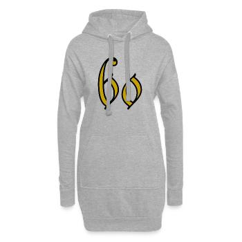 60. 60 JAHRE. 60. JAHRESTAG. 60. GEBURTSTAG. - Hoodie-Kleid - Grau meliert - Vorne