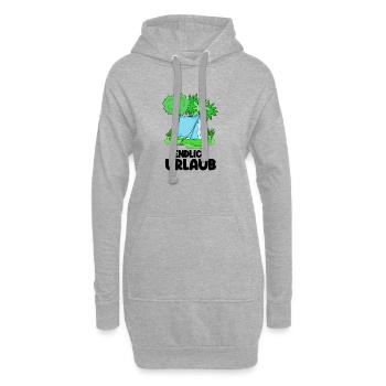Zelt Urlaub Urlauber Zelten - Hoodie-Kleid - Grau meliert - Vorne