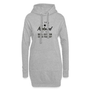 Je suis motard et toi quelle est ton super-pouvoir - Sweat-shirt à capuche long Femme - gris chiné - Devant