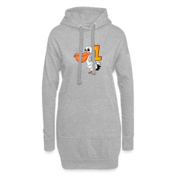 1 an - inscription à l’école - motif pélican - numéro 1 - Sweat-shirt à capuche long Femme - gris chiné - Devant