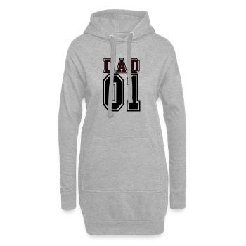 DAD - Sweat-shirt à capuche long Femme - gris chiné - Devant