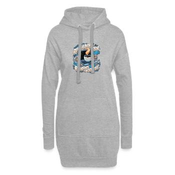 Les programmeurs génèrent du code à partir de café - Sweat-shirt à capuche long Femme - gris chiné - Devant