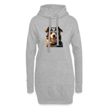Australian Shepherd Hunde Liebhaber Süßer Aussie - Hoodie-Kleid - Grau meliert - Vorne