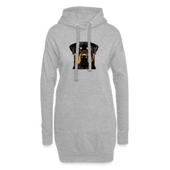 Les chiens Rottweiler aiment les fiers amateurs de rottweiler - Sweat-shirt à capuche long Femme - gris chiné - Devant