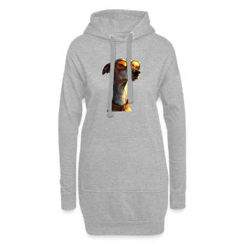 Windhund Hundeliebhaber Jagdhund Liebe Greyhound - Hoodie-Kleid - Grau meliert - Vorne