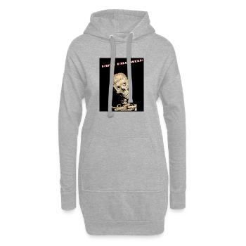 Skelett lustig für Halloween - Hoodie-Kleid - Grau meliert - Vorne