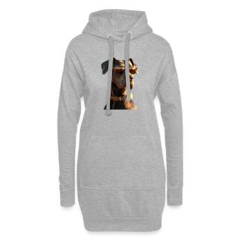 Dogue Allemand Hatz Mâle Saupacker Dogue Allemand - Sweat-shirt à capuche long Femme - gris chiné - Devant
