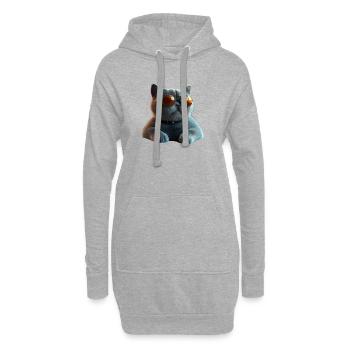 Britisch Kurzhaar Katze BKH Katzenmama Süße Katzen - Hoodie-Kleid - Grau meliert - Vorne
