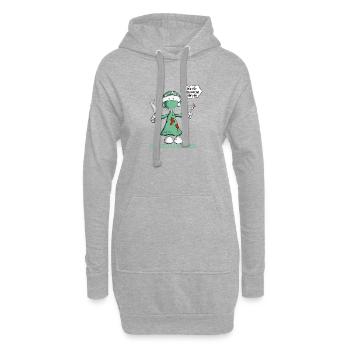 neurochirurgien disant chirurgien bâton figure dessin animé - Sweat-shirt à capuche long Femme - gris chiné - Devant