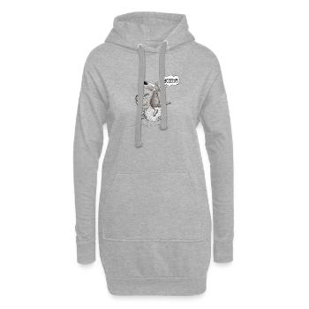 Wolf Reitet Schaf Für Wolf Wildtier Liebhaber - Hoodie-Kleid - Grau meliert - Vorne