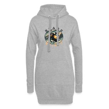 Cosmic Space Adventure - Hoodie Dress - heather grey - Front