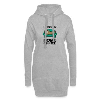 Home Office Spruch lustig - Hoodie-Kleid - Grau meliert - Vorne