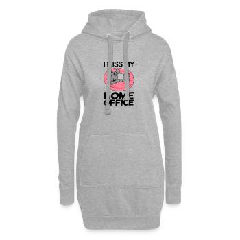 Home Office Spruch lustig - Hoodie-Kleid - Grau meliert - Vorne