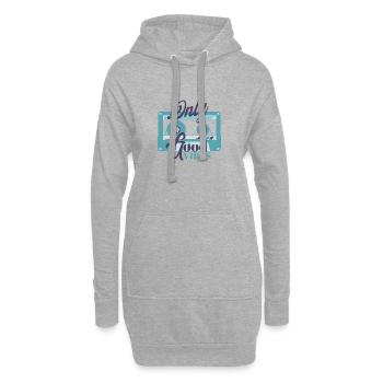 Cassette rétro - Sweat-shirt à capuche long Femme - gris chiné - Devant