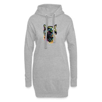 Birma Katze Heilige Birmakatze Süße Birma Katzen - Hoodie-Kleid - Grau meliert - Vorne