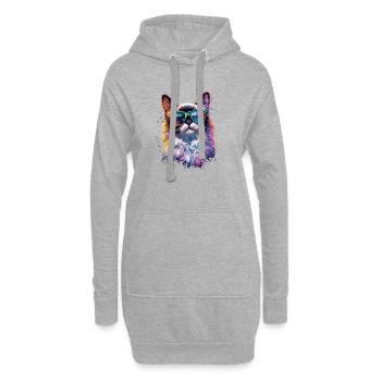 Ragdoll Katze Ragdollkatze Cat Süße Ragdoll Katzen - Hoodie-Kleid - Grau meliert - Vorne