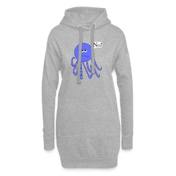 Pas de calmar, pas de bande dessinée amusante, non - Sweat-shirt à capuche long Femme - gris chiné - Devant