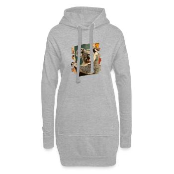 Koala - Sweat-shirt à capuche long Femme - gris chiné - Devant