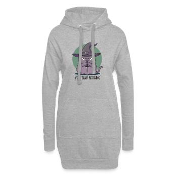 You Saw Nothing - jeu de rôle de chat magique - Sweat-shirt à capuche long Femme - gris chiné - Devant