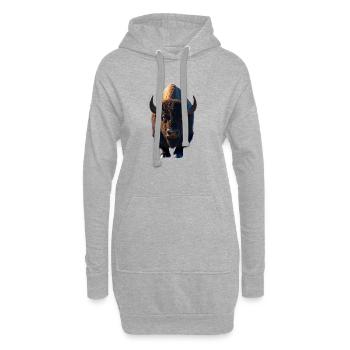 Bison Bison d'Amérique Bovins sauvages Buffles Bisons d'Amérique - Sweat-shirt à capuche long Femme - gris chiné - Devant