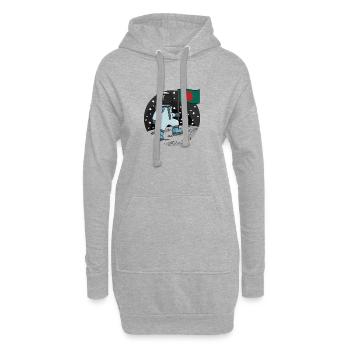 Drapeau des astronautes du Bangladesh - Sweat-shirt à capuche long Femme - gris chiné - Devant