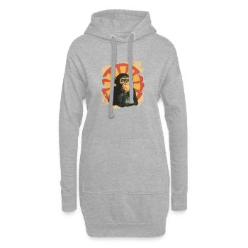 Singe - Sweat-shirt à capuche long Femme - gris chiné - Devant