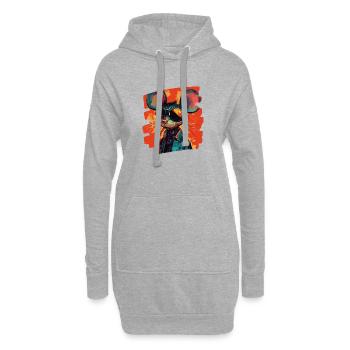 Maus - Hoodie-Kleid - Grau meliert - Vorne