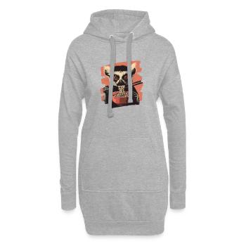 Lemur Ramen - Hoodie-Kleid - Grau meliert - Vorne