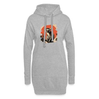 Lemur - Hoodie-Kleid - Grau meliert - Vorne