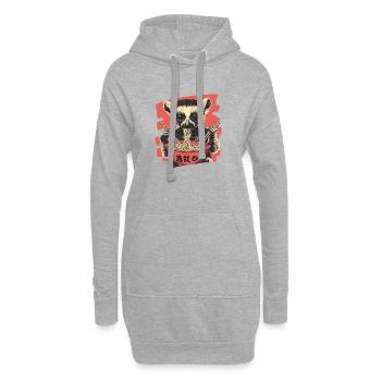 Lemur Ramen - Hoodie-Kleid - Grau meliert - Vorne
