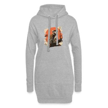 Lemur - Hoodie-Kleid - Grau meliert - Vorne