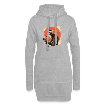Lemur - Hoodie-Kleid - Grau meliert - Vorne