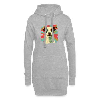 Jacky Russell - Sweat-shirt à capuche long Femme - gris chiné - Devant