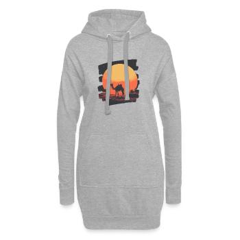 Kamel - Hoodie-Kleid - Grau meliert - Vorne