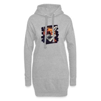 Fuchs - Hoodie-Kleid - Grau meliert - Vorne