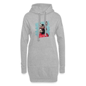 Esel - Hoodie-Kleid - Grau meliert - Vorne