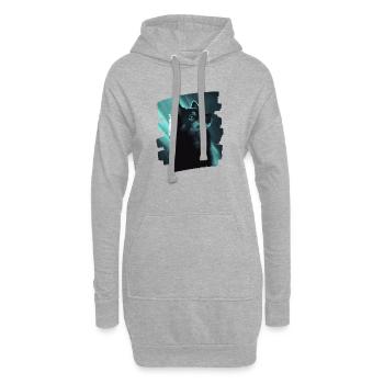 Laponie finlandaise - Sweat-shirt à capuche long Femme - gris chiné - Devant